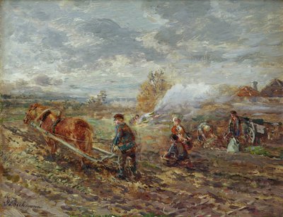 Winter Ploughing by Gregor von Bochmann